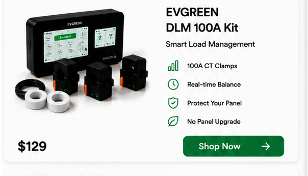 EVGREEN DLM 100A Kit — Smart Load Management